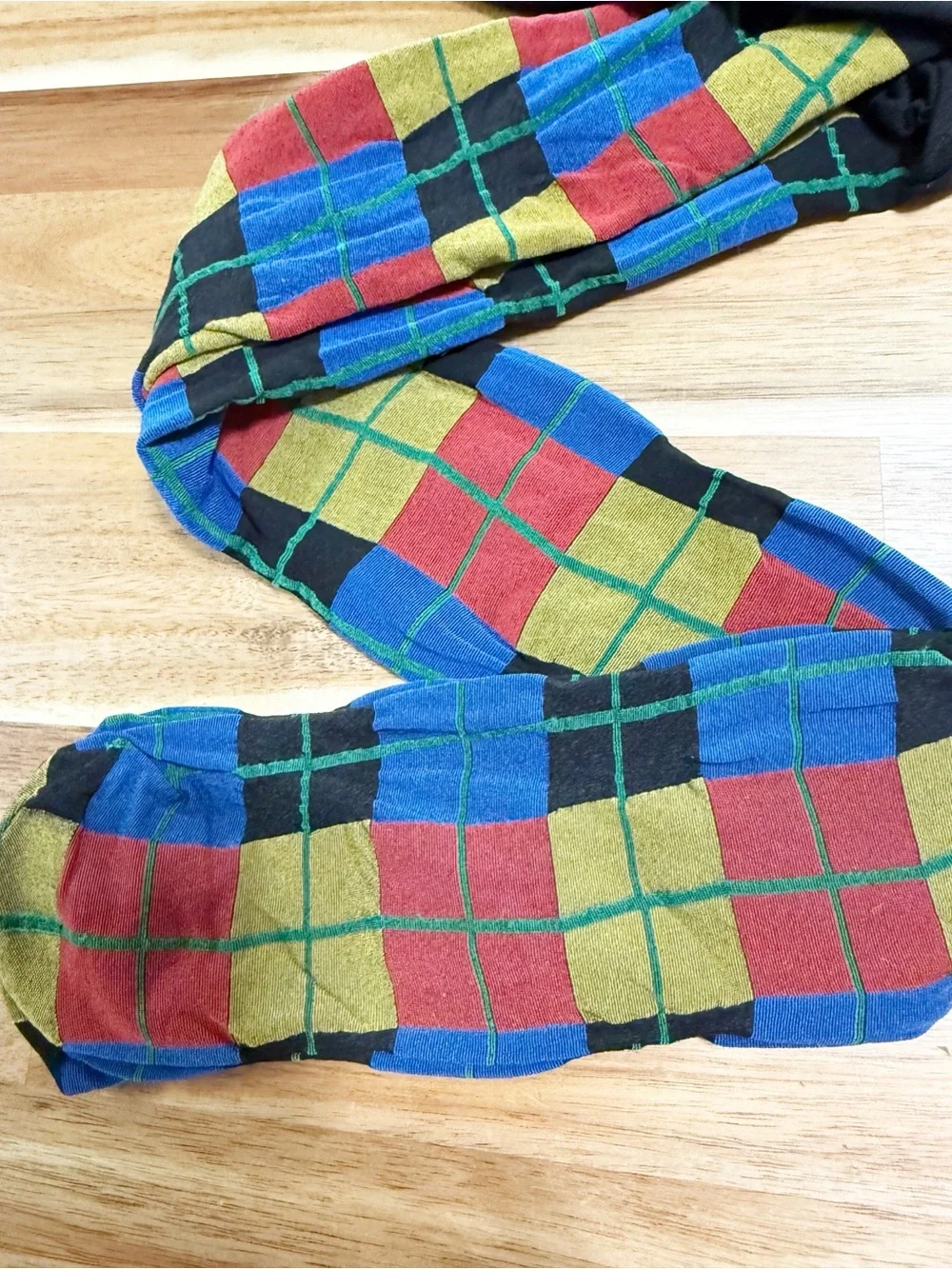 Free People Emilio Cavallini Classic Tartan Tights in OPAQUE/SHEER 80/30DENIER